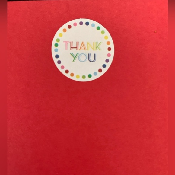 Thank You Sticker Labels 500 labels on roll. 1” Round NWT Colorful Dots - Picture 2 of 5